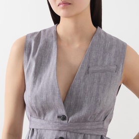 Cazone Linen Waistcoat