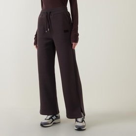 Logo Drawstring Wide Leg Sweatpants