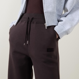 Logo Drawstring Wide Leg Sweatpants
