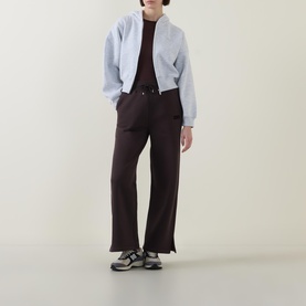 Logo Drawstring Wide Leg Sweatpants