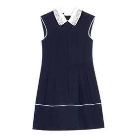Embellished Collar Mini Shift Dress