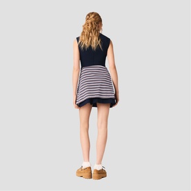 Embellished Collar Mini Shift Dress