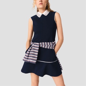 Embellished Collar Mini Shift Dress