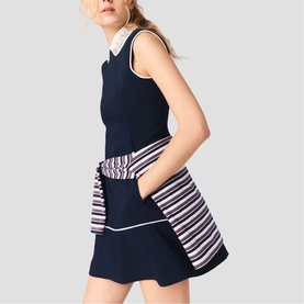 Embellished Collar Mini Shift Dress