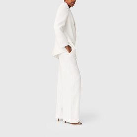 Pinstripe Double-Breasted Suit Jacket