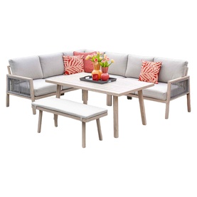 Anderson Garden Corner 3-Piece Dining Set Light Oak