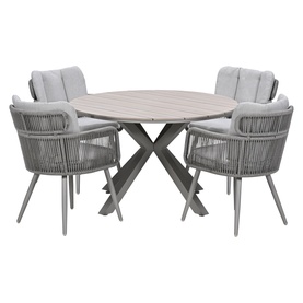Annalise Garden 5-Piece Dining Set Taupe