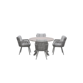 Annalise Garden 5-Piece Dining Set Taupe