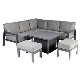 Costa Garden Corner 5-Piece Dining Set Charcoal