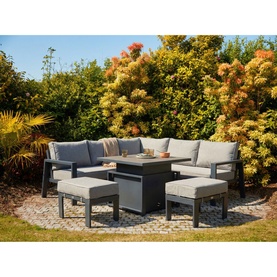 Costa Garden Corner 5-Piece Dining Set Charcoal