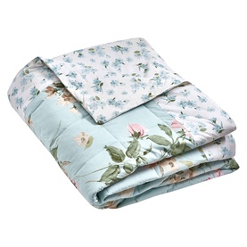 Avebury Floral Throw Duck Egg Blue