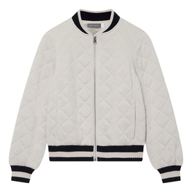 Diamond Quilted Bomber Jacket