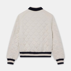 Diamond Quilted Bomber Jacket