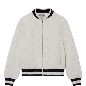 Diamond Quilted Bomber Jacket