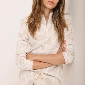 Jacquard Half-Zip Sweatshirt
