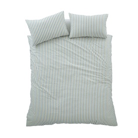 Woven Stripe Duvet Set Blue