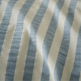 Woven Stripe Duvet Set Blue