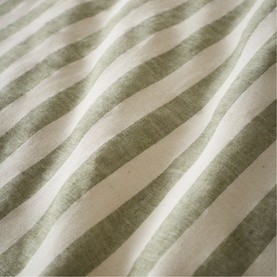 Woven Stripe Duvet Set Green