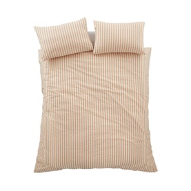 Woven Stripe Duvet Set Clay