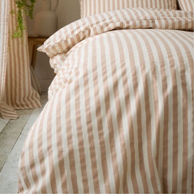 Woven Stripe Duvet Set Clay
