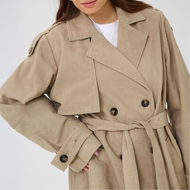 Rachel Suede Trench Coat