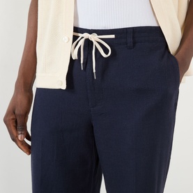 Tiano Drawstring Straight-Leg Trousers