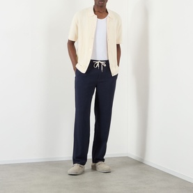 Tiano Drawstring Straight-Leg Trousers