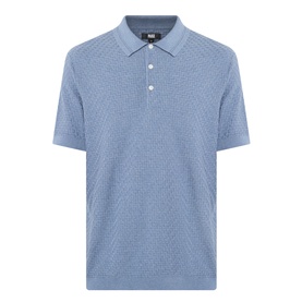 Kiko Textured-Knit Polo Shirt
