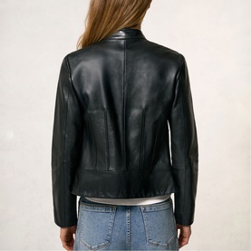 Allie Leather Biker Jacket