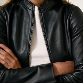 Allie Leather Biker Jacket