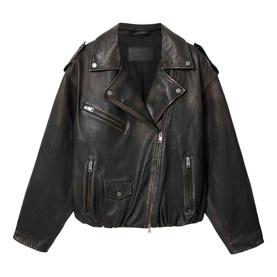Samina Leather Biker Jacket
