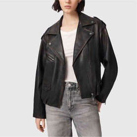 Samina Leather Biker Jacket