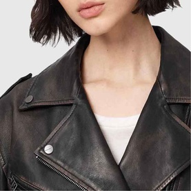 Samina Leather Biker Jacket