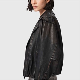Samina Leather Biker Jacket