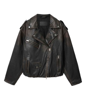 Samina Leather Biker Jacket