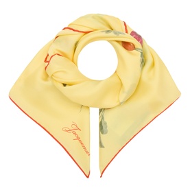 Le Foulard Logo Silk Square Scarf