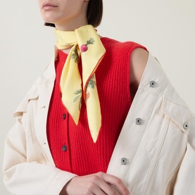 Le Foulard Logo Silk Square Scarf