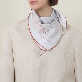 Le Foulard Logo Silk Square Scarf
