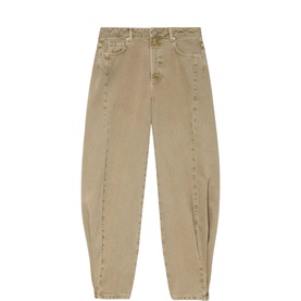 Popper High-Rise Balloon Jeans