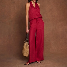 Linen Wide Leg Trousers