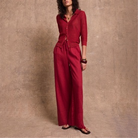 Linen Wide Leg Trousers