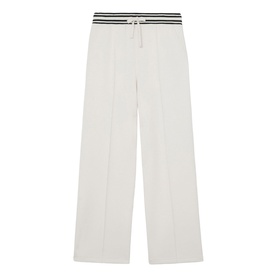 Verity Interlock Stripe-Waist Sweatpants