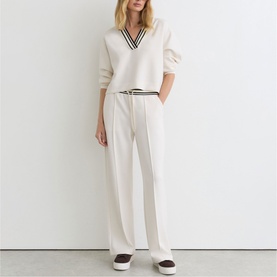 Verity Interlock Stripe-Waist Sweatpants