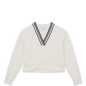 Verity Interlock Tipped Cropped Sweatshirt