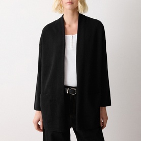 Open-Front Knit Cardigan