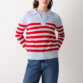 Stripe Collared Sweater
