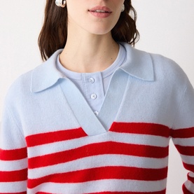 Stripe Collared Sweater