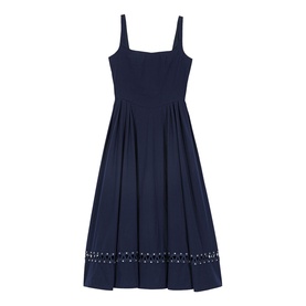 Openwork Embroidery Flared Dress