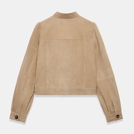 Puff Sleeve Suede Jacket