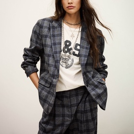 Teecee Check Print Suit Jacket